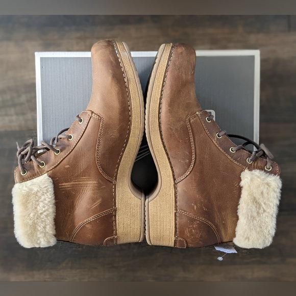 ⚡SOLD⚡Dansko Bailee Oiled Pull Up Brown Leather Lace Up Clog Boot w Shearling - Picture 10 of 11